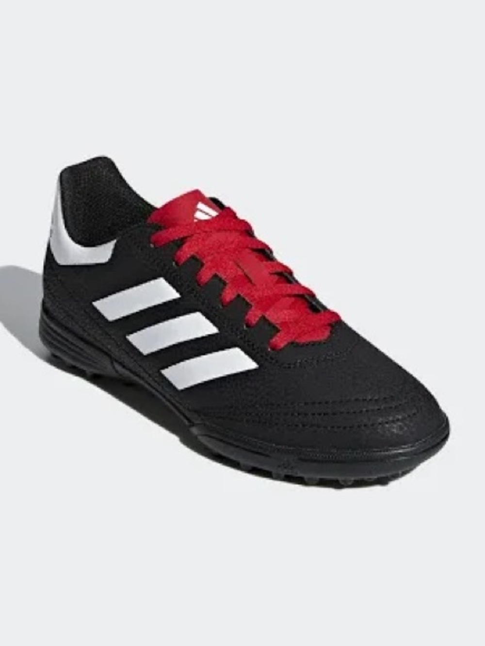 adidas Kids Black, White & Red Turf Sneakers